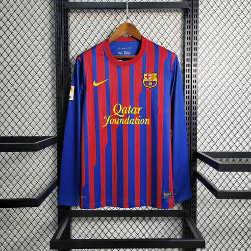 Camisa Barcelona Retrô 11/12 Manga Longa - Masculina