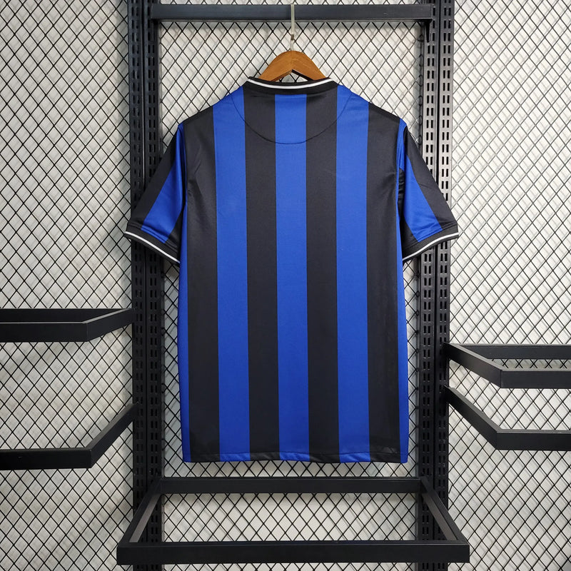 Camisa Inter de Milão Home 09/10 Retrô - Azul e Preta