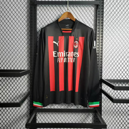 Camisa Milan Retrô 22/23 Manga Longa - Masculina