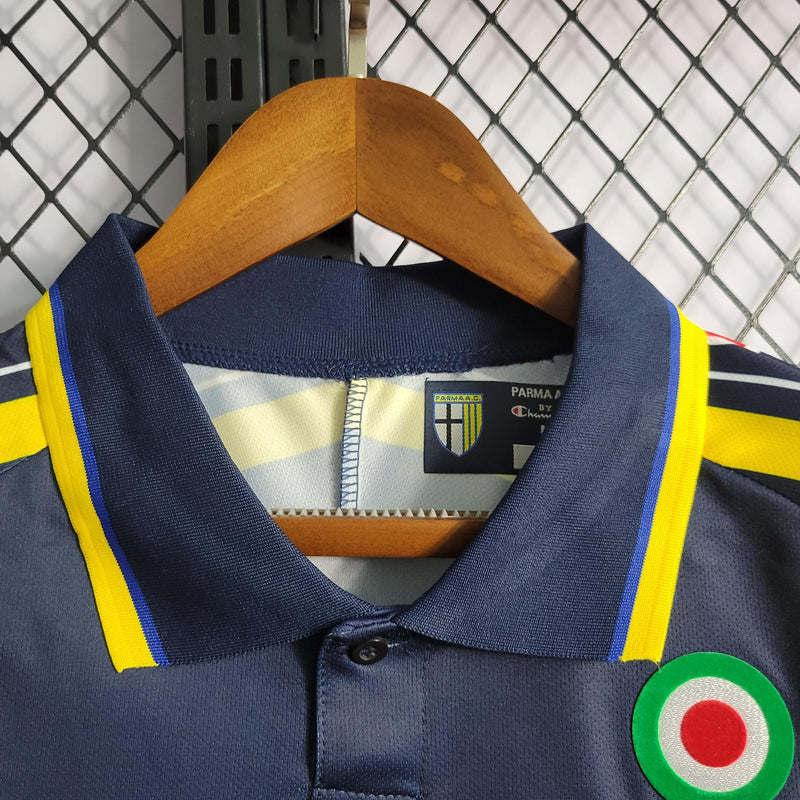 Camisa Parma Away 99/00 Retrô - Azul e Amarela