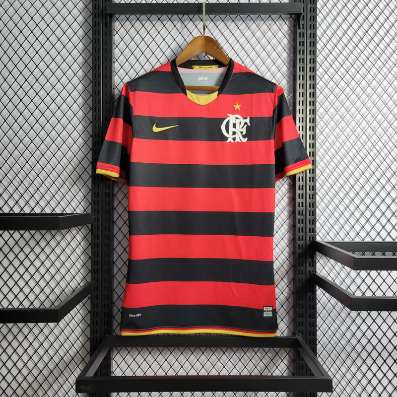 Camisa Flamengo Home 2009 Retrô - Vermelha e Preta