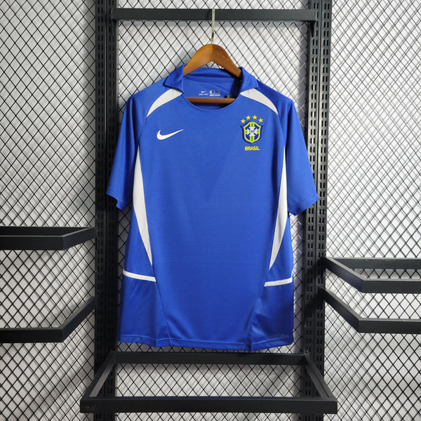 Camisa Brasil Away 2002 Retrô - Azul