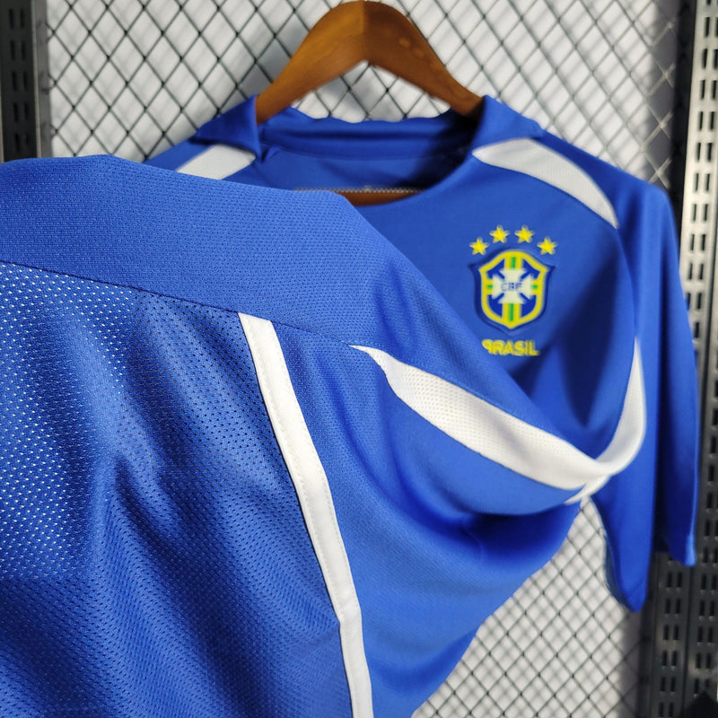 Camisa Brasil Away 2002 Retrô - Azul