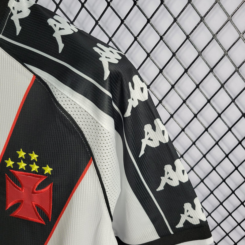 Camisa Vasco da Gama Away 2000 Retrô - Branca e Preta