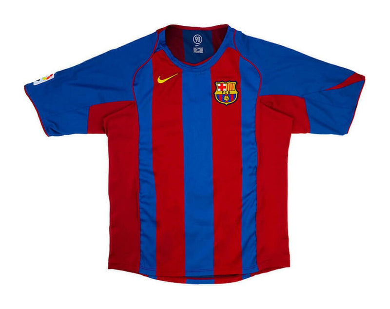 Camisa Barcelona 04/05 Retrô - Azul e Vermelha