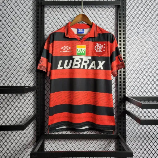 Camisa Flamengo Home 1995 Retrô - Vermelha e Preta